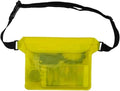 Waterproof Dry Bag 3 Layers High Waterproof Sealing Swimming Bag Large Size Transparent Underwater Dry Protection Bag for Mobile Phone for SwimmingBoating(Yellow)