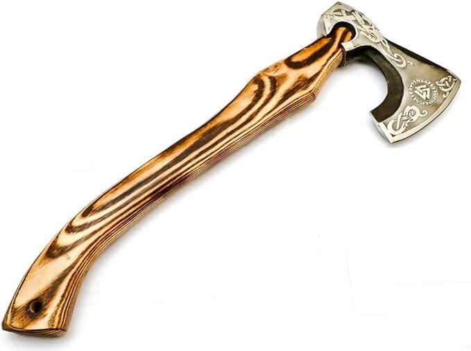 Custom Handmade Stainless Steel Viking Axe with Gorgeous and Solid Wood Handle (EX-1106)