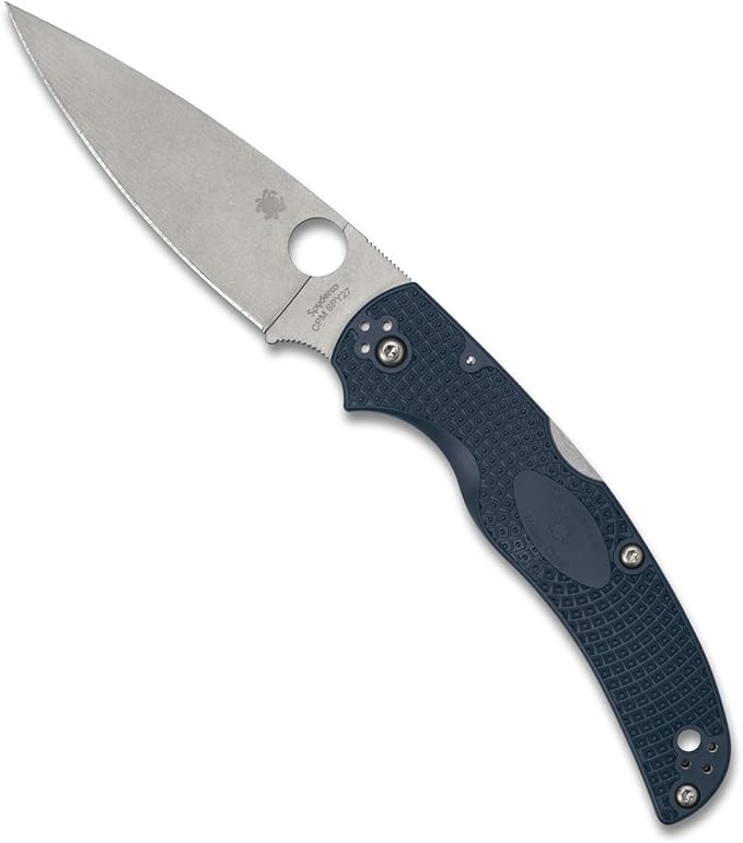 Spyderco Native Chief Lightweight Folding Pocket Knife with 4 CPM SPY27 Steel Blade and FRN Handle - EDC Knife for Men and Women Perfect for Hunting Tactical Camping - PlainEdge - C244PCBL
