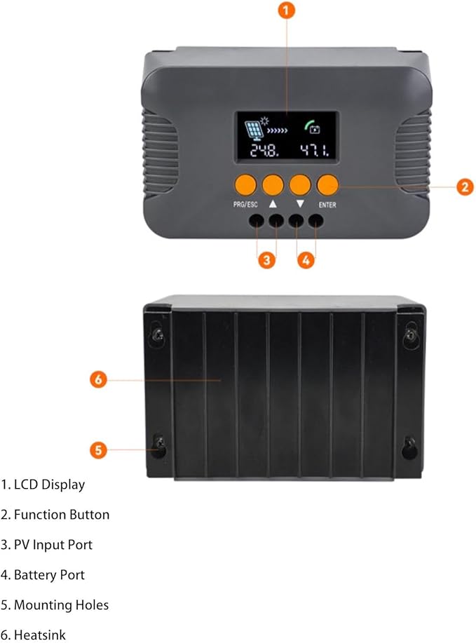 Boost MPPT Solar Controller 10A 24V 72V with Overcharge Protection for Electric Vehicles Golf Carts and Solar Power Systems Efficient Charging