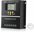 MPPT Solar Controller 12V/24V/36V/48V Auto60A 80A 100A 200ALCD Display7 Working Modes Multifunctional Max100V Input Dual USB 5V Charging Ports Battery with Seal Gel Flooded LifePO4