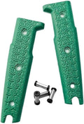 1 Pair G10 Scales Replacement with 4 Sets Screws Fit for Knife Handle DIY Accessory(Green)