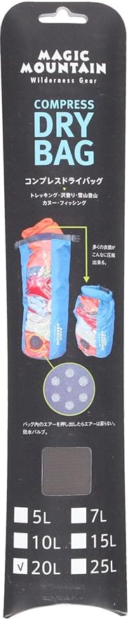 MAGIC MOUNTAIN Bag Compress Dry Bag Gray 15 LMMCPDB15L