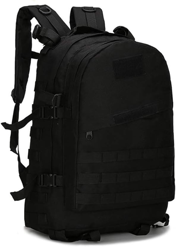 Outdoor Sports Pack Hiking Bag Tactical Rucksack Camo Knapsack Combat Camouflage Tactical 30L Molle 3D Backpack - Black