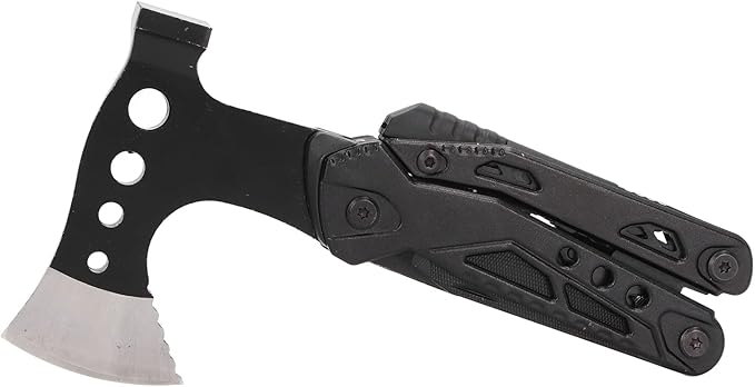Foldable Multifunctional Axe Multitool Stainless Steel Portable Pocket Size with Hammer Pliers Knife for Camping Hiking Outdoor