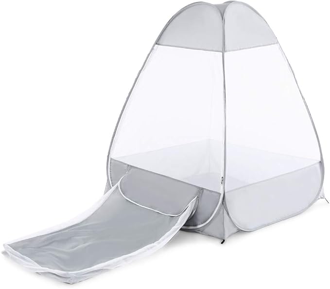 Single Outdoor Net Shelter for Camping Quick Folding Tent for Yoga Portable Tent Gray