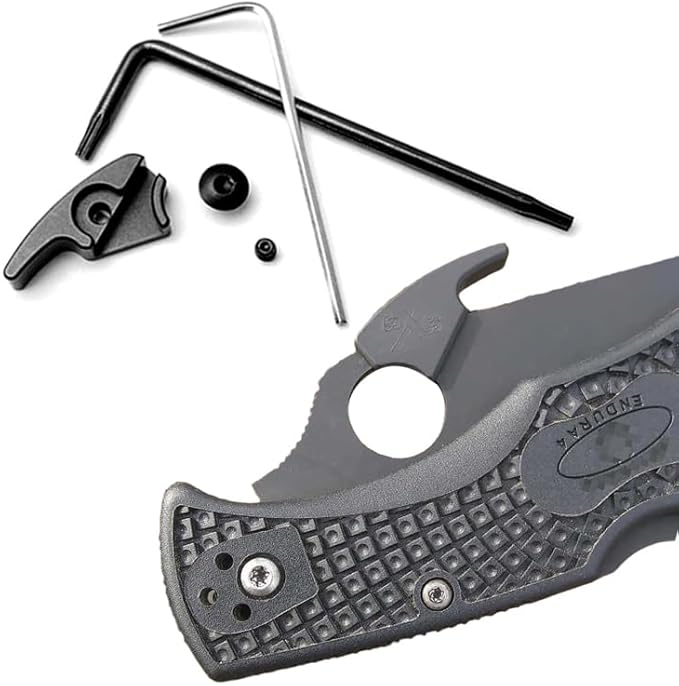 5-Piece Set Quick Deployment Kwik Thumb Stud Screw Fits for Spyderco Endura C10 Delica C11 Aluminum Quick Open Hook