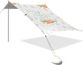 xigua Easter Bunny Beach Tent Sun Shelter with Carrying Bag - Silver Coated Oxford Fabric Beach Canopy for Beach Camping Fishing - Includes Windproof Ropes Sandbags &amp Stakes