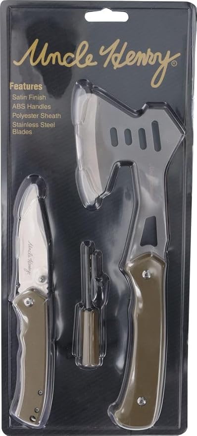 Uncle Henry Schrade Axe/Folder Combo W/Fire Starter