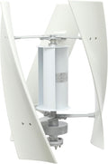 100W Vertical Axis Wind Turbine Generator Permanent Magnet Generator with Intelligent Controller Low Noise Helical Design Windmill for Home Boats Street Lighting (24V100wStyle 1 White)