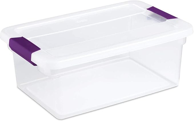 Sterilite 66 Quart Clear Latch Lid Storage Container Tote 12 Pack and 15 Quart Clear Latch Lid Storage Container Tote 12 Pack for Home Organization