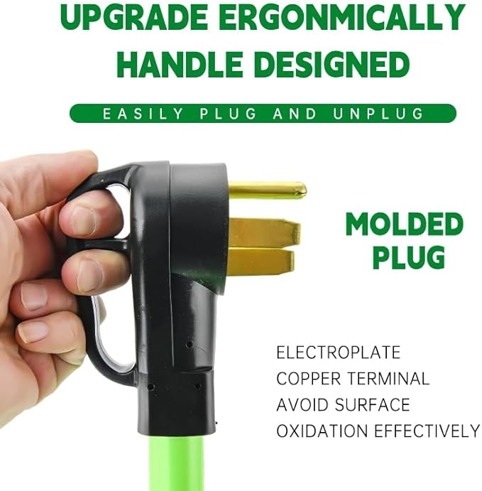 NEMA 14-50P to SS2-50R 50FT RV Generator Extension Cord 125/250V 50 Amp 14-50P Male Connector to SS2-50R Twist Lock Female RV Connector for RV EV Camper Generator