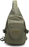 Tactical Backpack Waterproof Military Cross-body Sling Shoulder Backpack Chest Bag for Outdoor Every Day Carry (Military Green)