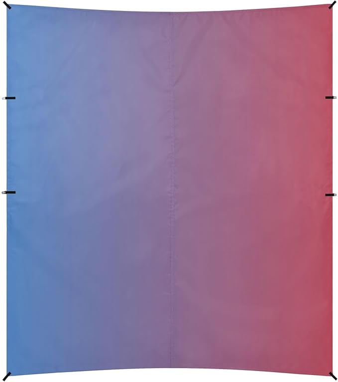 Blue Red Gradient Beach Cabana Tent UPF50+ Protection Lightweight Large Portable Sun Shelter with Sandbags &amp Sand Shovel for Family Trips Picnics &amp Camping