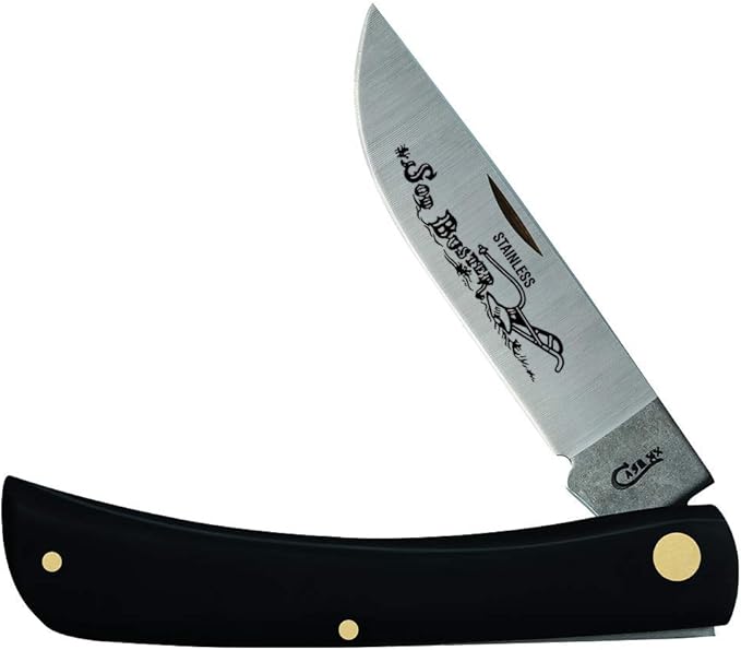 Case Sod Buster Pocket Knives Jet-Black Medium