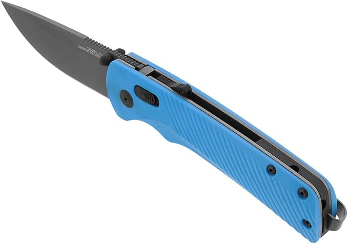 SOG Flash AT Daily Carry Ambidextrous Straight Pocket Folding Knives Ergonomic Handle &amp Deep-Carry Clip D2 Steel Blade