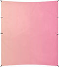 Pink Gradient Foldable Beach Cabana UPF50+ Protection Water-Resistant Large Sun Shelter Includes Sand Shovel Sandbags Stability Poles for Camping Picnics Backyard