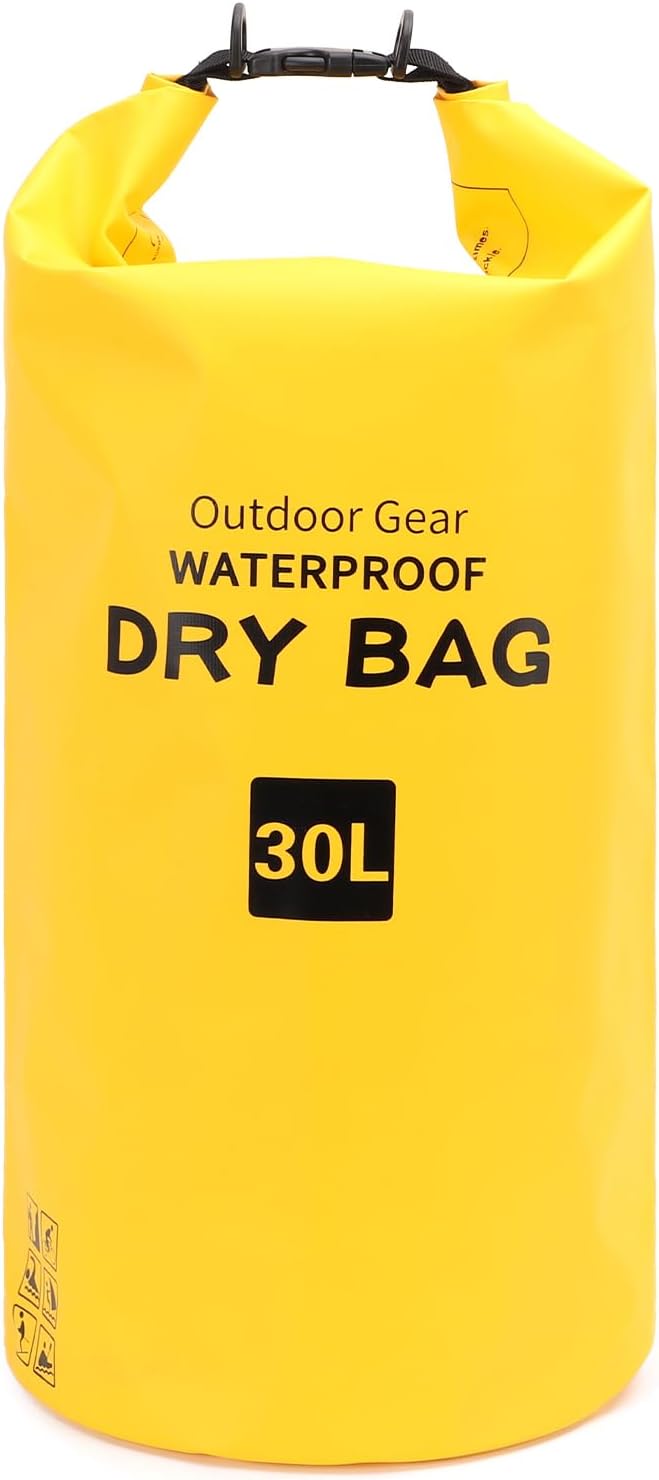 Irfora Floating Rainproof Dry Bag Backpack Lightweight for Water Sports Outdoor Activities 500D PVC Mesh Red Blue Black Yellow (4 sets in one package)