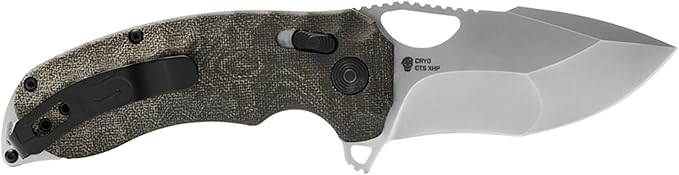 SOG Kiku Quick-Opening Sharp Ambidextrous Pocket Folding Knives with Linen Micarta Handle | CTS XHP Steel XR Lock