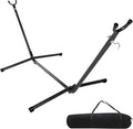 ONCLOUD 9 FT Hammock Stand Only Heavy Duty Adjustable Indoor Outdoor Space Saving Steel Stand with Carrying Case Universal Hammock Stand with 450 Pounds Capacity for Garden (Black)
