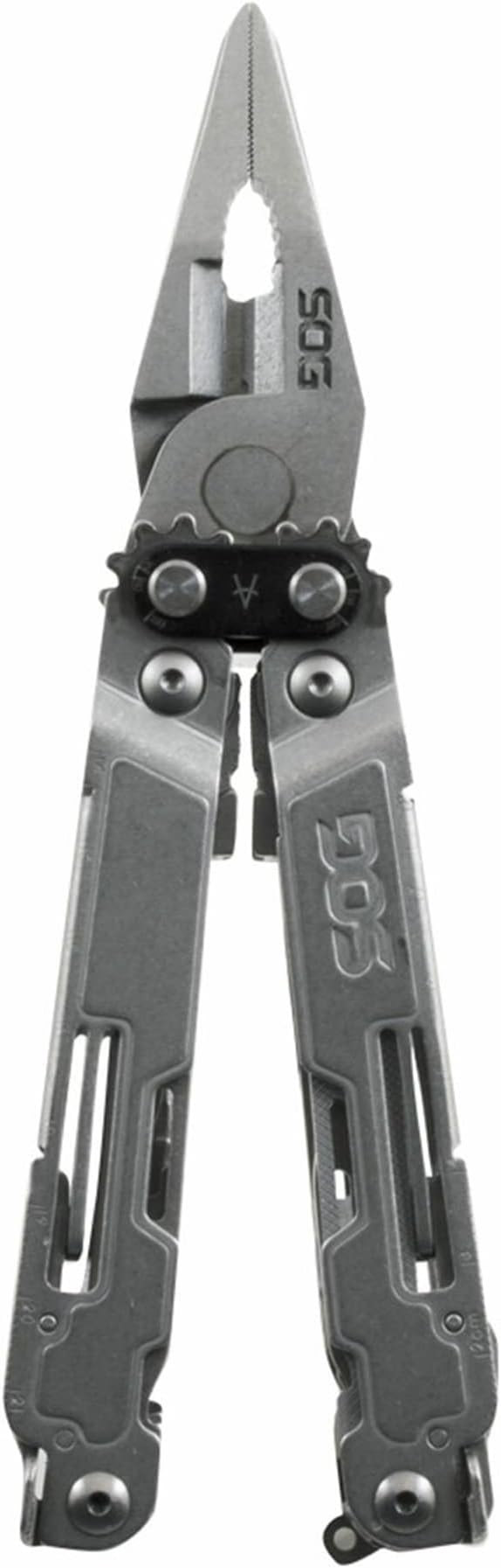 SOG PowerAccess Deluxe Multi-Tool - 21 Stainless Steel Specialty Tools Compound Leverage Pliers Nylon Sheath &amp Flint Survival &amp Defense Tool Safety Whistle