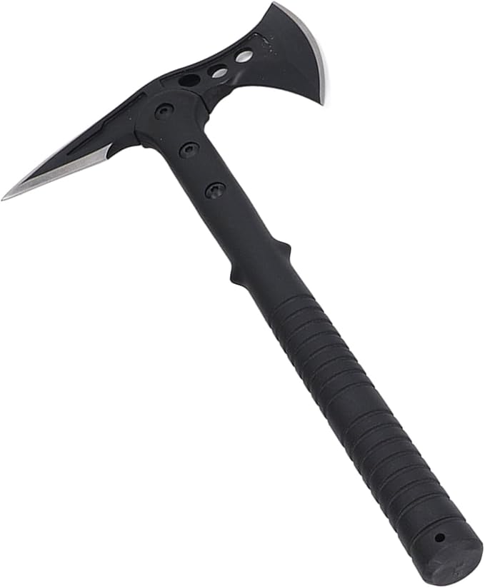 Camping Hatchet with High Tenacity Fiber Handle Multifunctional for Outdoor Shoveling Hammering and Cutting Hex Set Screws 420 Steel Construction with Wrench for