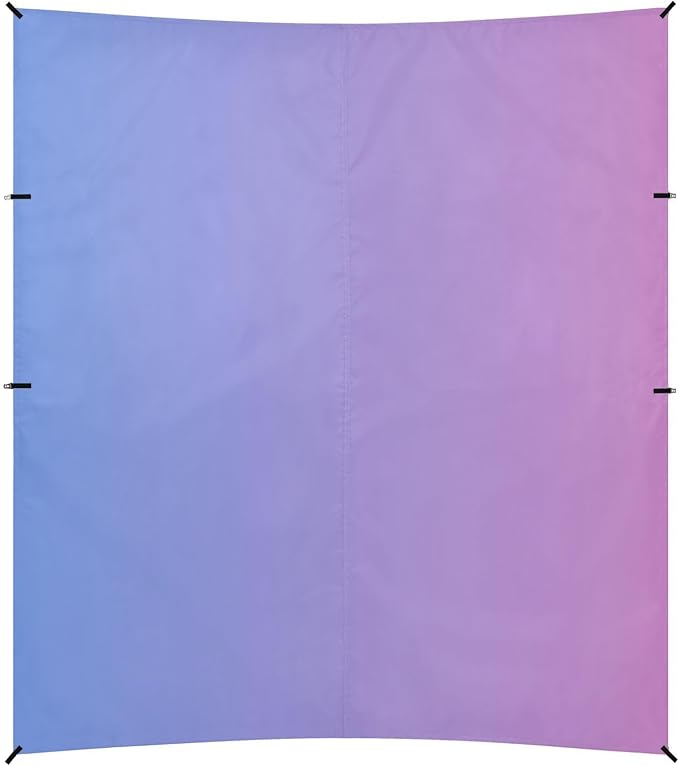 Pink Blue Gradient Foldable Beach Tent UPF50+ Protection Water-Resistant Large Sun Shelter Includes Sand Shovel Sandbags Stability Poles for Family Trips Picnics &amp Camping