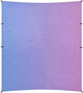 Pink Blue Gradient Foldable Beach Tent UPF50+ Protection Water-Resistant Large Sun Shelter Includes Sand Shovel Sandbags Stability Poles for Family Trips Picnics &amp Camping