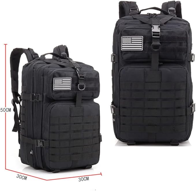 Outdoor Sports Pack Hiking Bag Tactical Rucksack Camo Knapsack Combat Camouflage Tactical 45L Molle Backpack