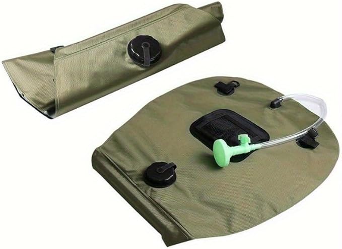 5 Gallon Solar Power Thermal Camping Shower - Enjoy Instant Warmth On-The-Go! Portable Bath Bag with Detachable Hose &amp Adjustable Showerhead Perfect for Outdoor Adventures Hiking Beach Swimmin