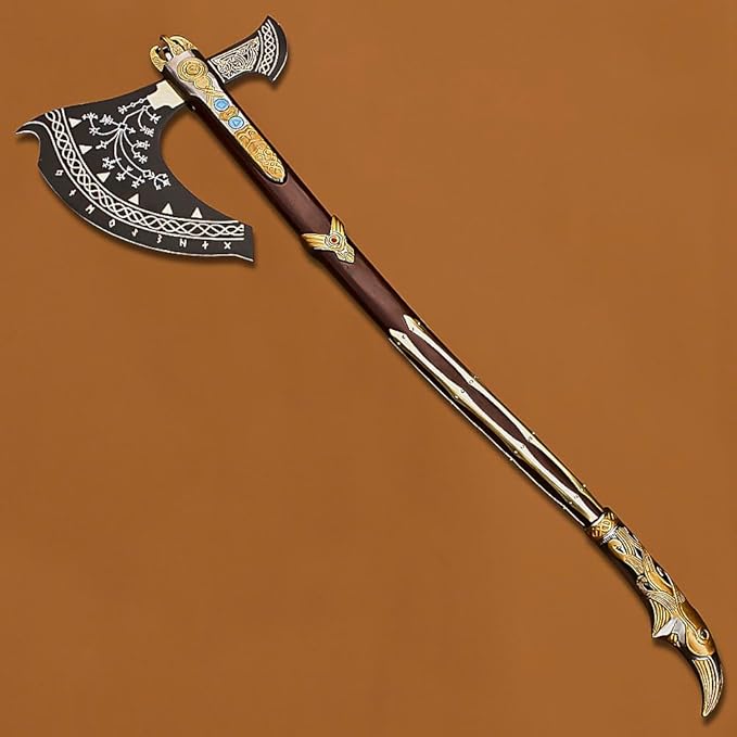 Handmade Karatos Axe Life-Sized Version GOW Inspired Fully Upgraded Level 7 Axe