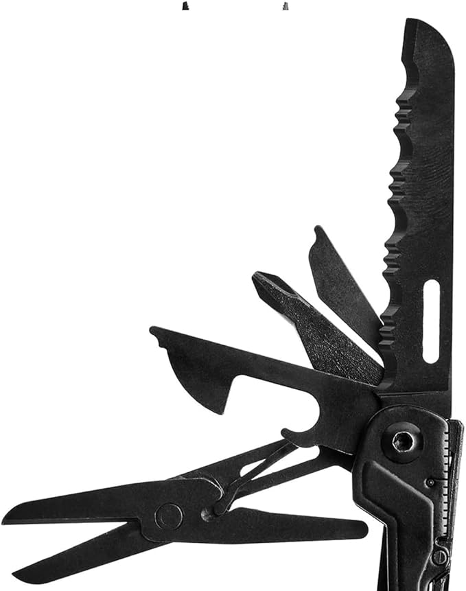SOG PowerPint Mini Compact Stainless Steel Multi-Tool 18 Lightweight Specialty Tools &amp SOG Multitool Pliers Pocket Knife Black