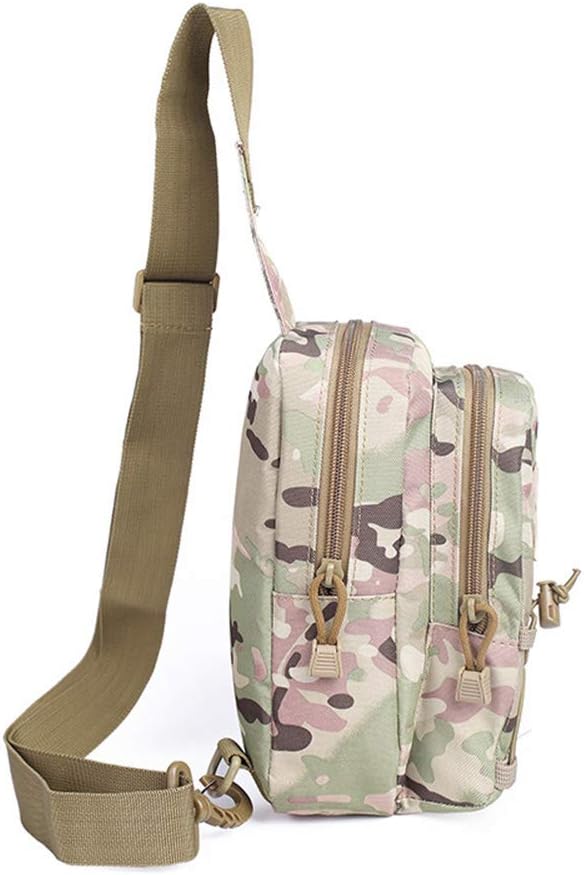 Sunnystacticalgear Outdoor Sports Hiking Sling Bag Shoulder Pack Camouflage Tactical Chest Bag - Tan