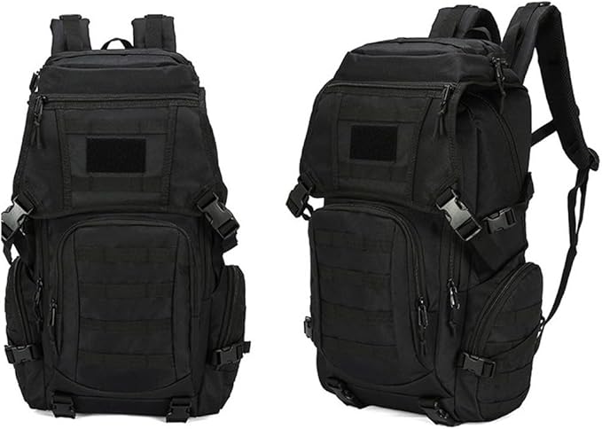 50L Multi functional Combination Backpack Tactical Mountaineering Bag Cycling Sports Outdoor Shoulder Pack (Black)