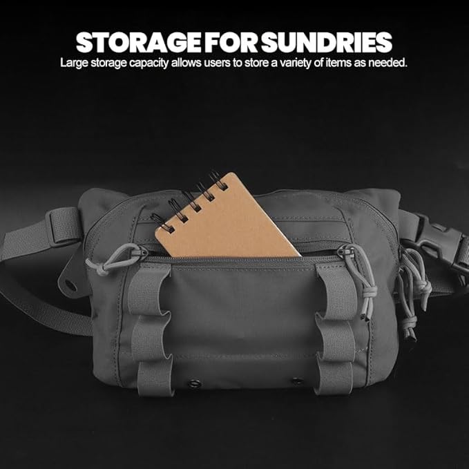 Large Multi-Purpose Drop Pouch Universal Tactical Fanny Pack Vest Hook and Loop EDC Admin Wait Bag