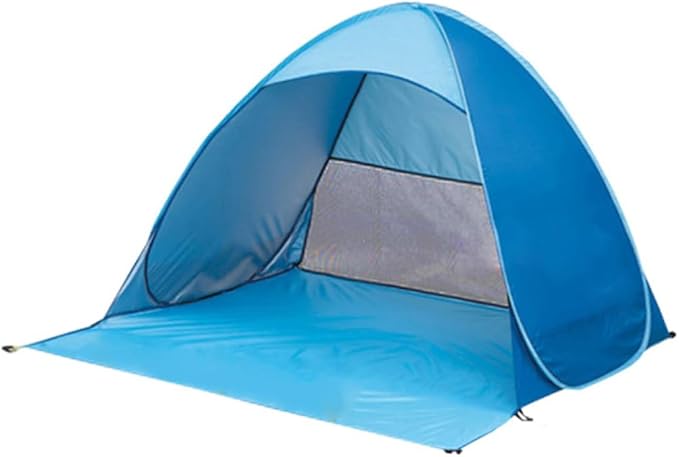 Toyvian Portable Automatic Up Beach Tent Shelter with UV Coating for Outdoor Camping Design for Travel and Beach Activities Blue