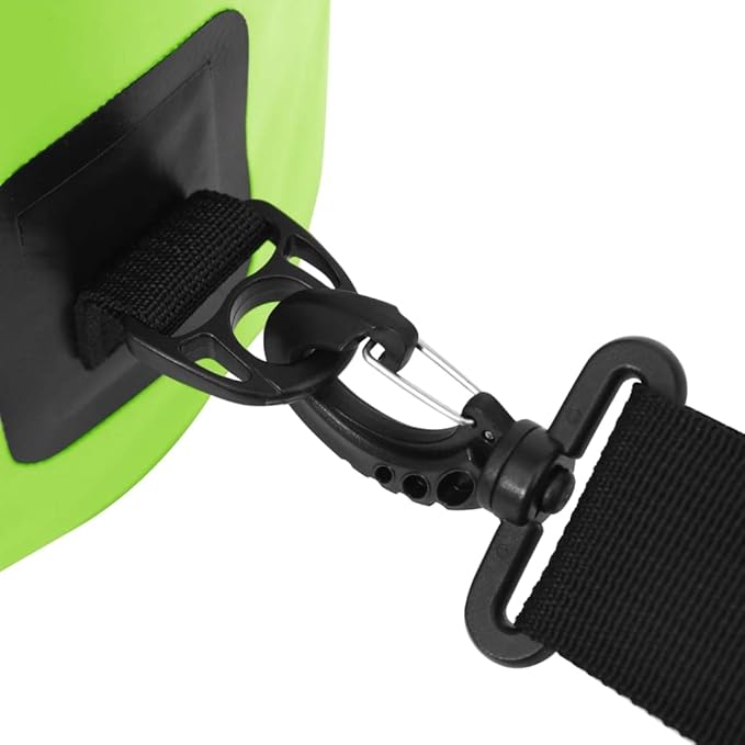 SKM Dry Bag with Zipper Green 15 L PVC (Weight-1KG)