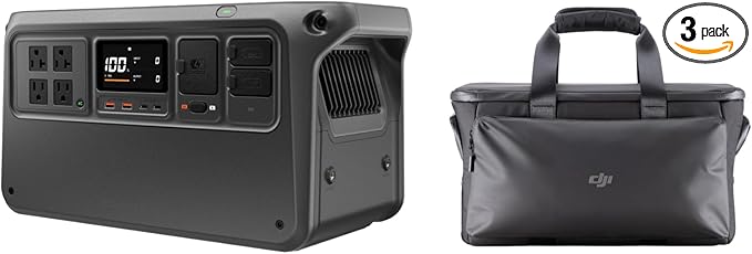 DJI Power 1000 V2 Portable Power Station with Protective Storage Bag 1024Wh LFP Battery Compact Size 2600W Stable Output 0-80% Recharge in 37 Mins Electric Generator for Home Camping Off-Grid