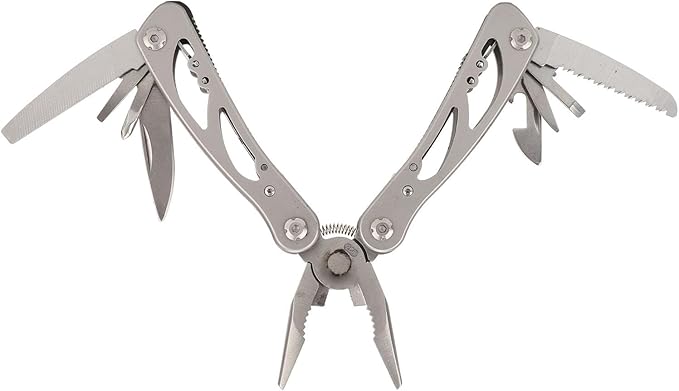 11 in 1 Foldable Multi Tool Pliers with 6 Inch Stainless Steel Construction Portable Professional Multi Tool for Outdoor Camping and Maintenance Tasks