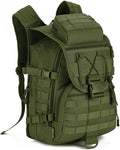 UNISTRENGH 40L Tactical Military Molle Backpack Water&ampAbrasion Resistant Outdoor Hunting Trekking Bag (Army green)