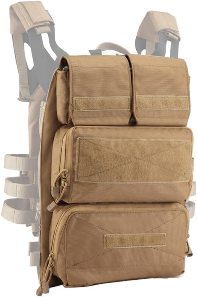 ACEXIER Tactical Zip-on Panel Zipper-on Pouch Hunting Bag Airsoft Molle Plate Carrier for A.VS-JPC 2.0 Vest