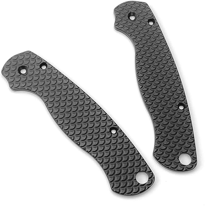 1 Pair CNC Anodized Aluminum Alloy Scales Replacement Fits for C81 Paramilitary 2(Gray)