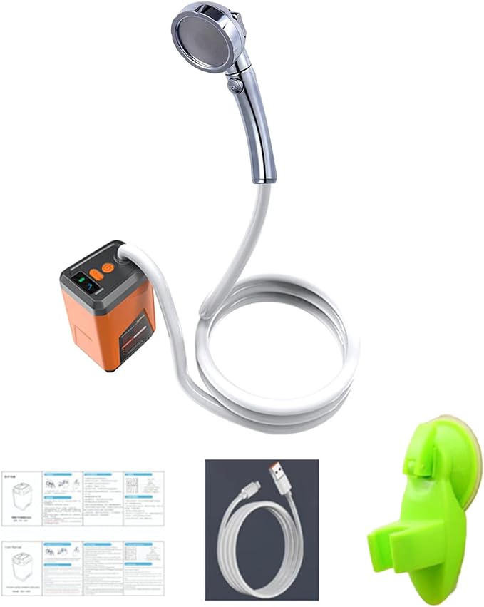 Outdoor Handheld Electric Shower Portable Camping for Camping Hiking Travel Car Washing &amp Pet Cleans Portable Electric