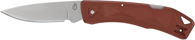 Gerber Gear LST Ultra - Lightweight EDC Knife - Survival Tactical Tool for Hiking Camping &amp Outdoor - Compact Folding Pocket Knife - Stainless Steel Blade - Made in USA - Red