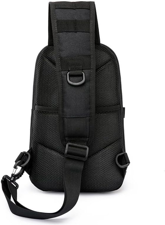 Outdoor Sports Hiking Sling Bag Shoulder Pack Camouflage Tactical Molle Chest Bag - Tan