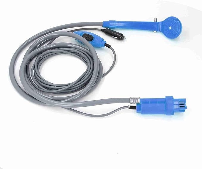 Car Plug Shower Kit 36W Portable Electric Vehicle Shower with Adjustable Water flowing and Pump for Outdoor Camping Car Washing and Pet cleanup (VvikizyDPy-YM19771LYQ022)