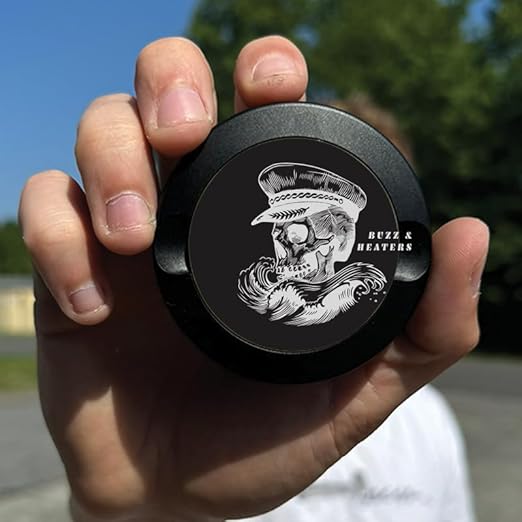 Buzz &amp Heaters Metal Container for Zyn | Metal Holder for Zyn |Metal Can for Zyn | Metal Cases for Zyn Holder | Metal Pouch Cans for Zyn | Offshore Skull Captain Anodized