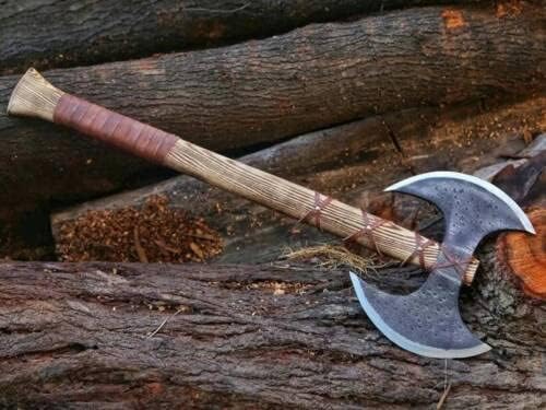 Custom Handmade Hand-Forged Carbon Steel Hunting Axe Viking Vatchet Tomahawk Axe