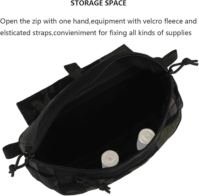 Tactical Sub Abdominal PouchDual-Purpose Dangler Drop Pouch with Tourniquet HolderTactial Vest Chest Rig Carrying Kit Bag