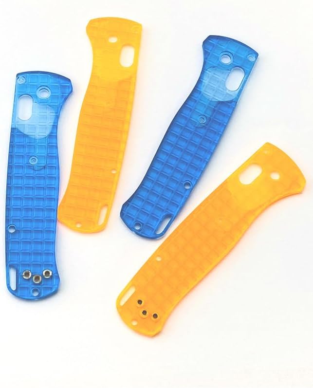 1 Pair Custom Acrylic Scales Fits for Benchmade Bugout 535 Premium Clear Handle Patch DIY Replacement